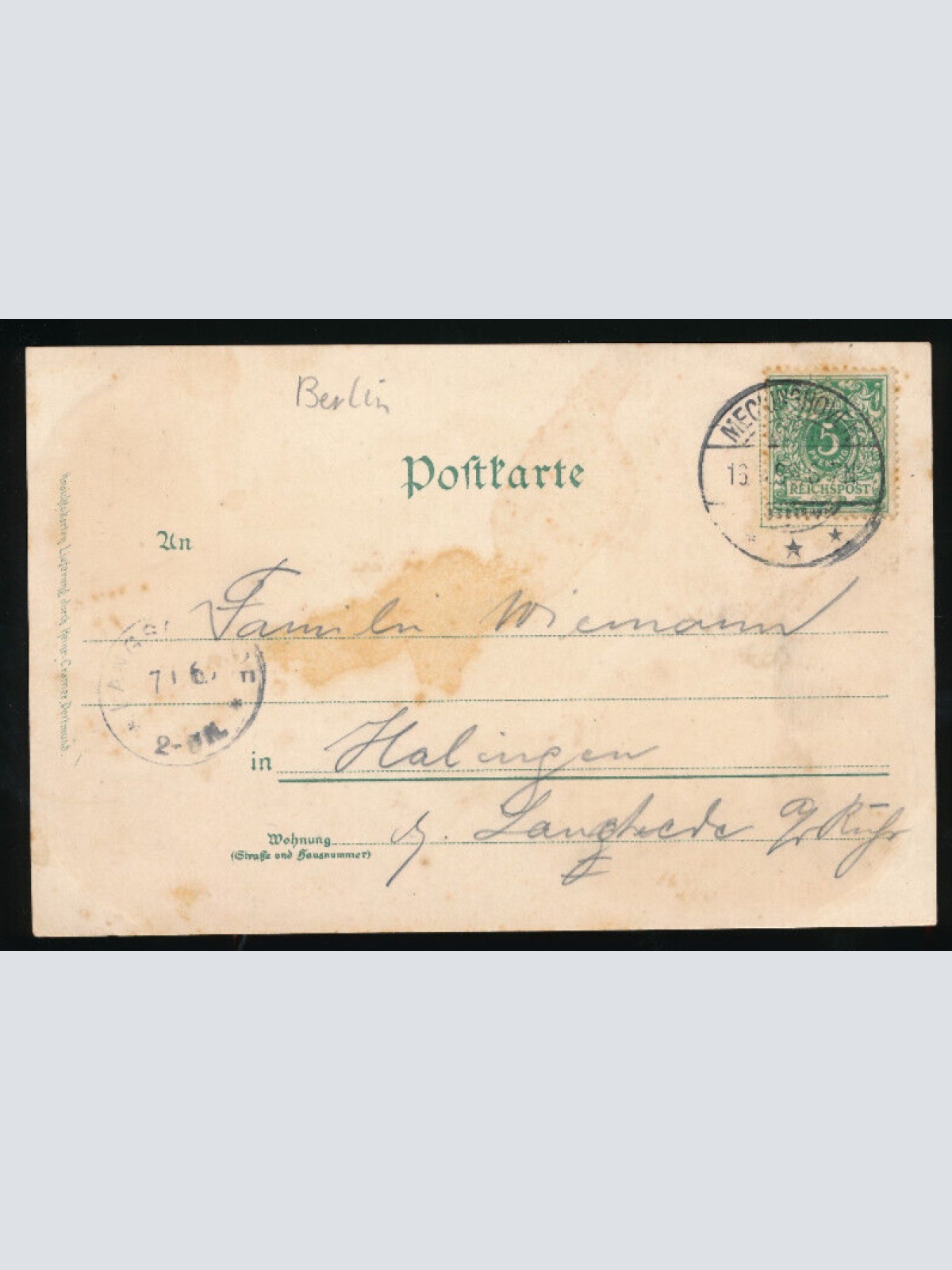 Litho-Karte gruss Grunewald Schiffshebewerk und Garten Restaurant Berlin (2148)