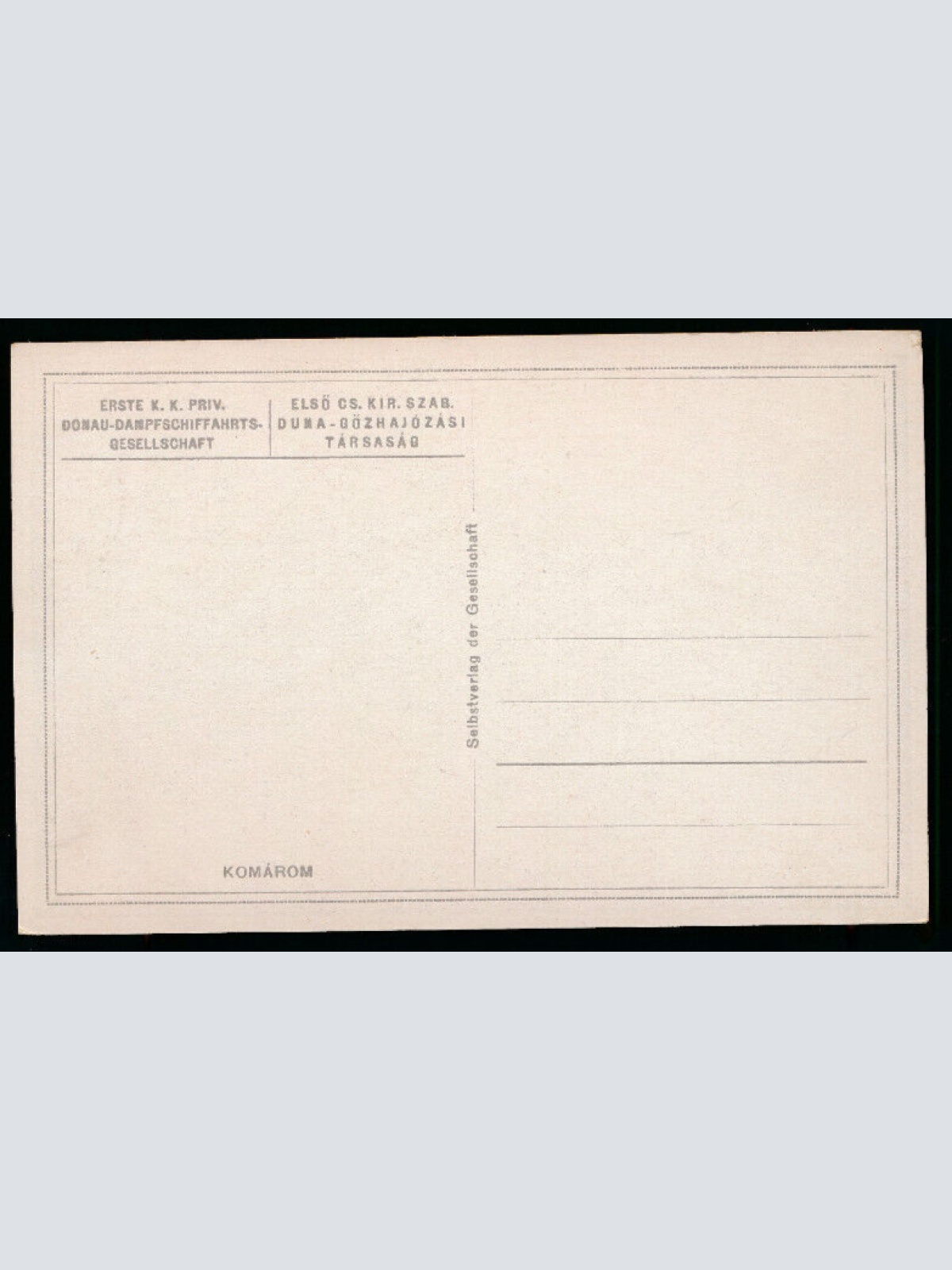 Kunst-Karte aus Komarom mit DDSG - Dampfschiff (2156)