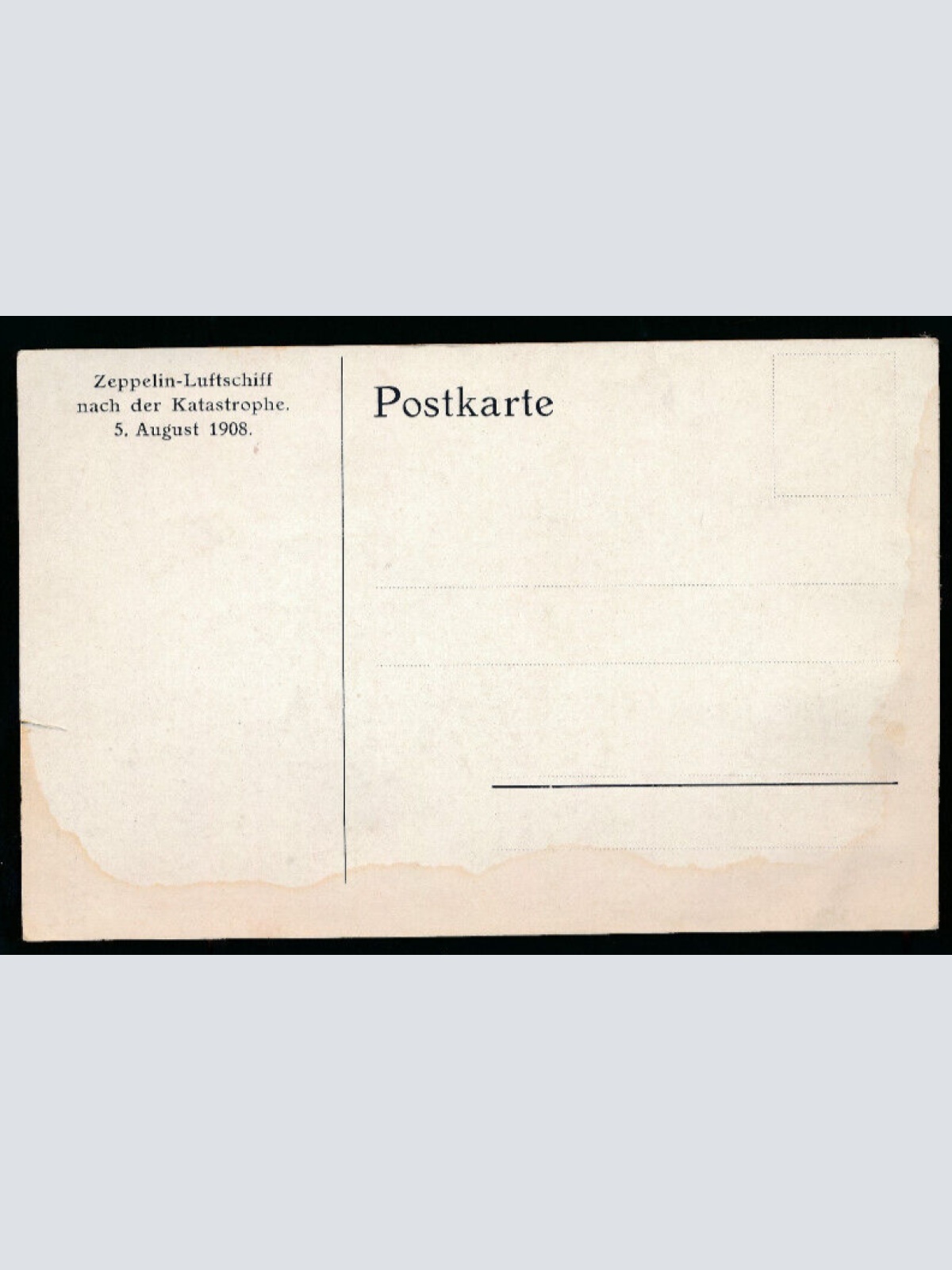 AK aus Stuttgart Zeppelin Absturtz Baden-Württemberg (2754)