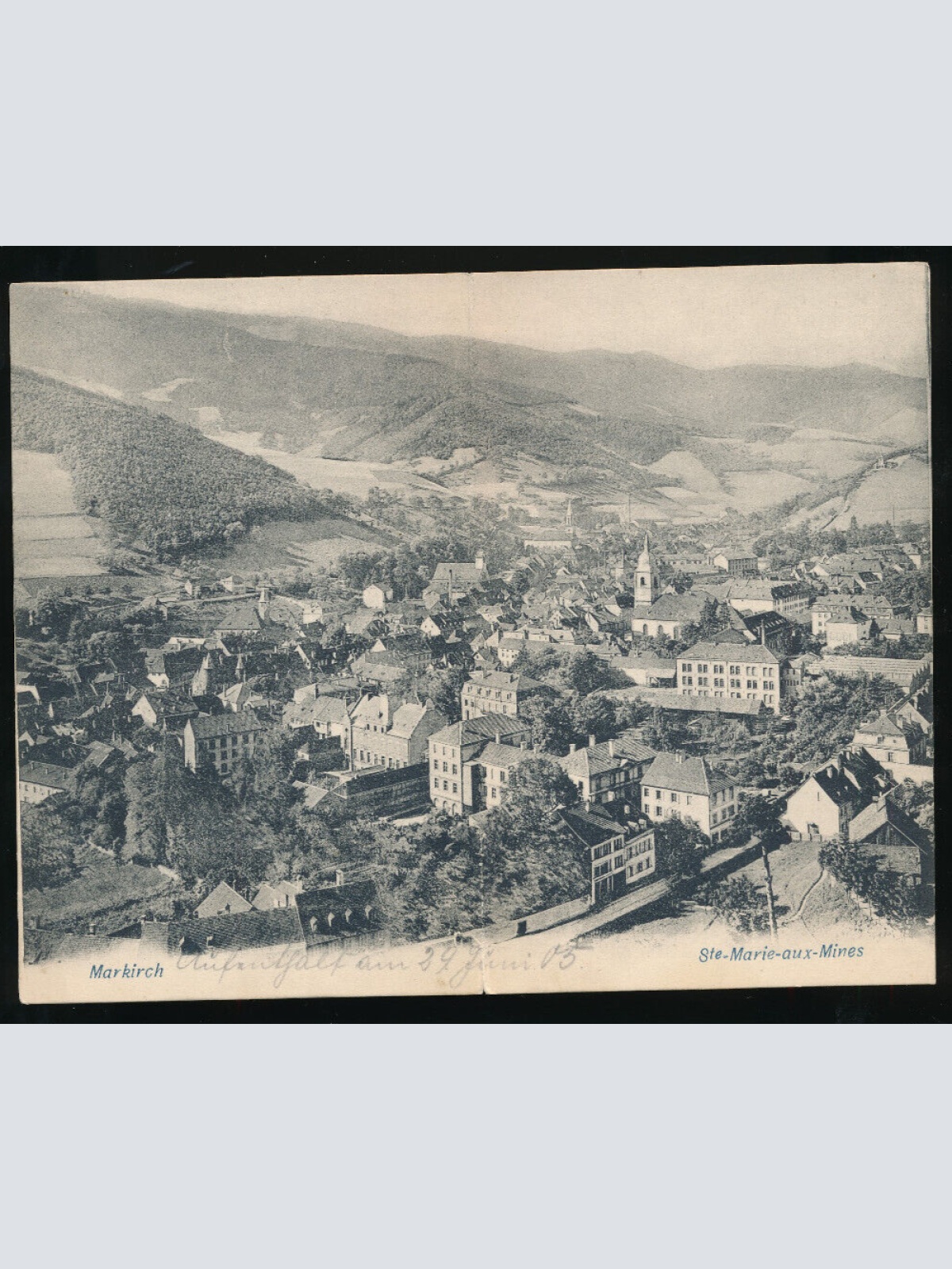 Doppel - Karte aus Markirch Ste-Marie-auxMines Frankreich (2737)