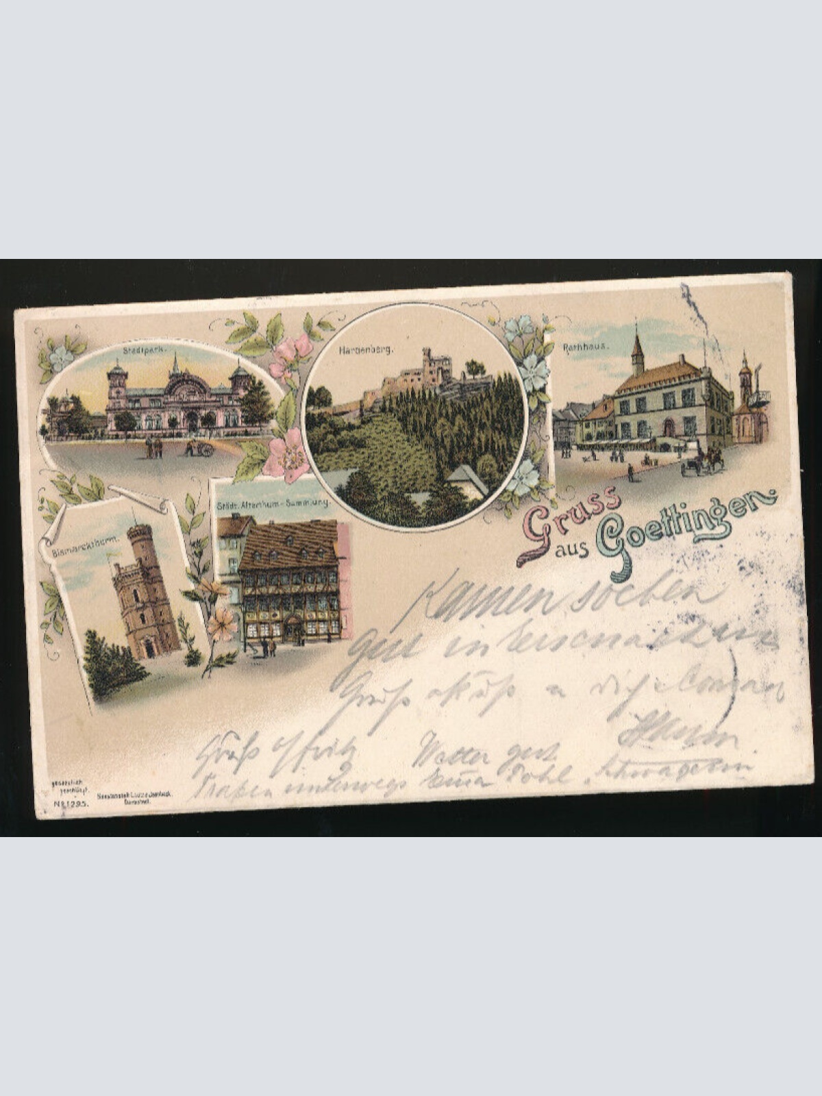 Litho-Karte gruss aus Göttingen Niedrsachsen (2969)