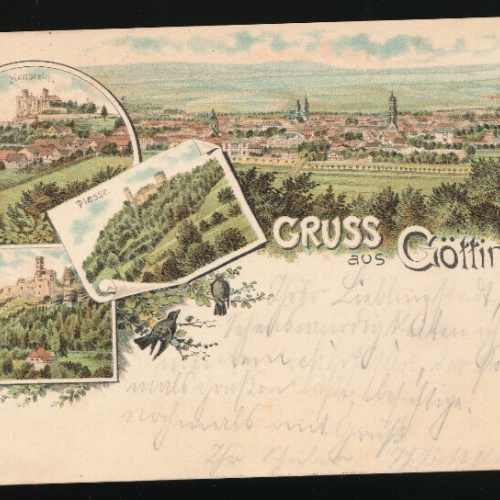 Litho-Karte gruss aus Göttingen Niedrsachsen (2970)