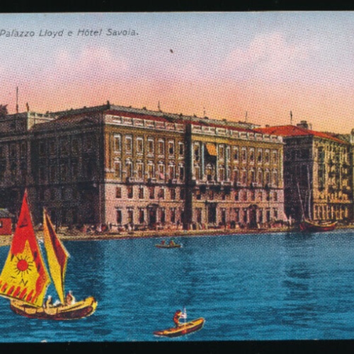 AK aus Trieste Palazzo Lloyd e Hotel Savoia Italien (2892)