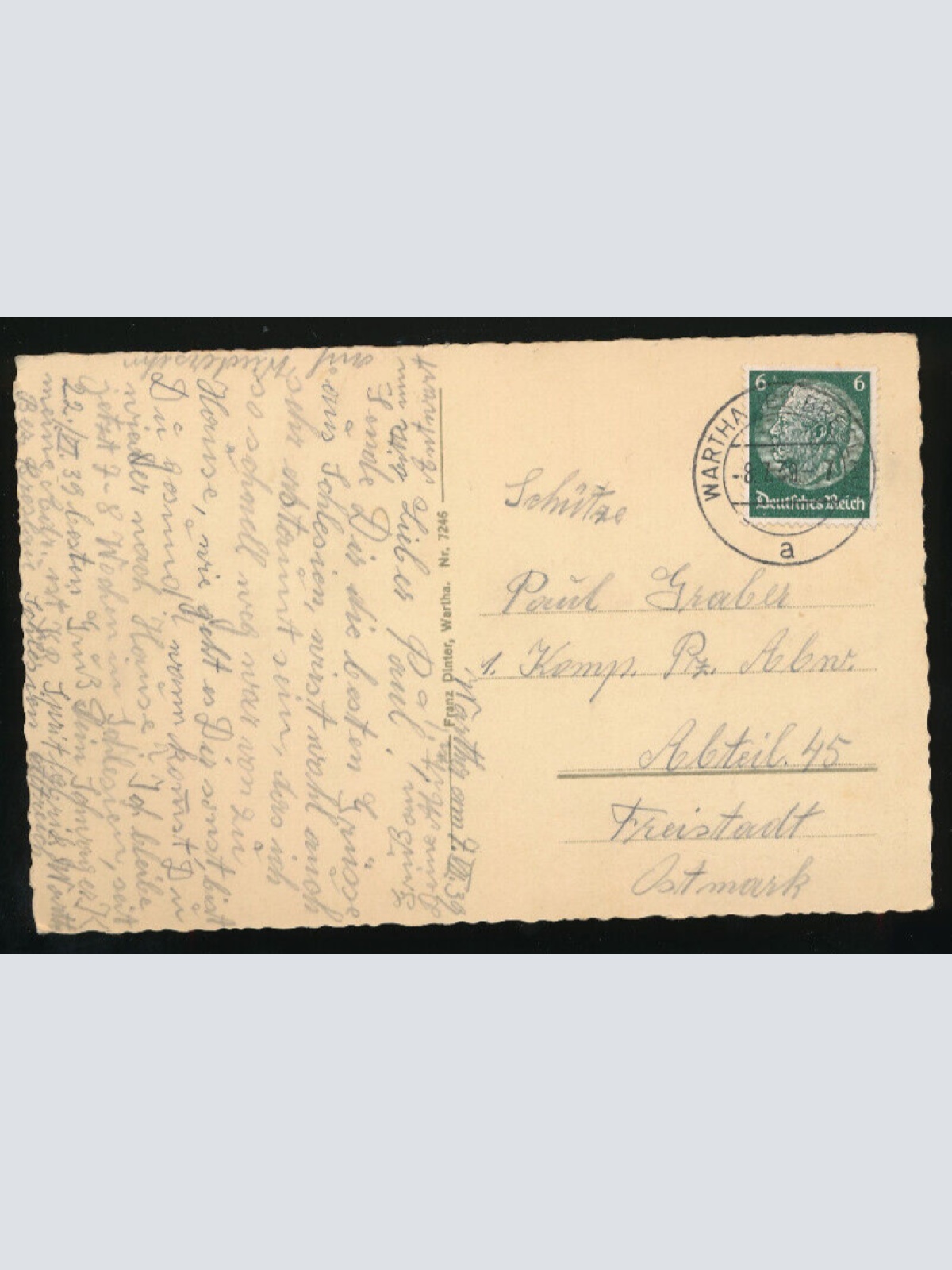 AK aus Wartha mit Warthaberg Kapelle und Bergsturtz Polen (2911)