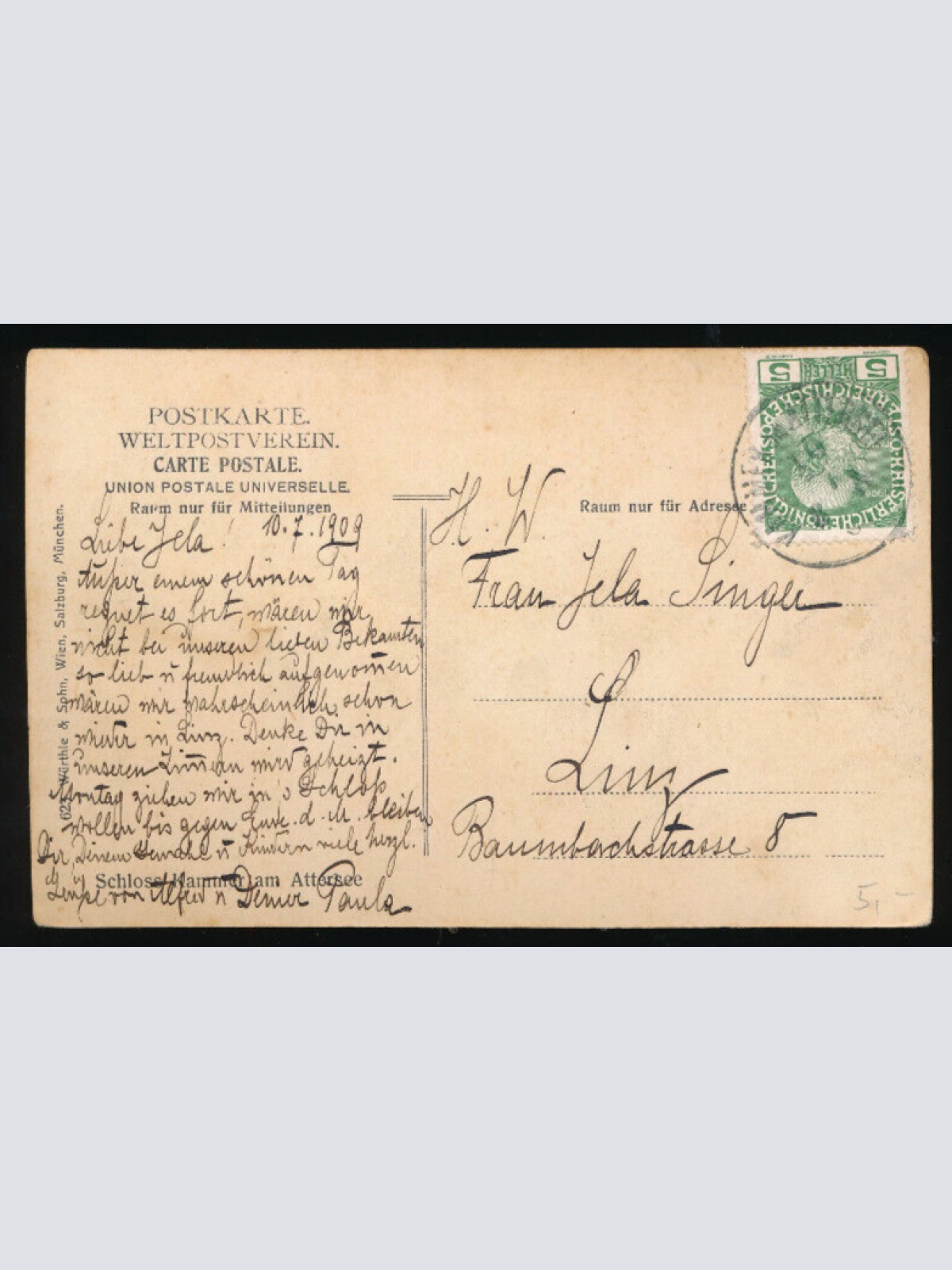 AK aus Kammer mit Schloss Kammer Oberösterreich (2842)