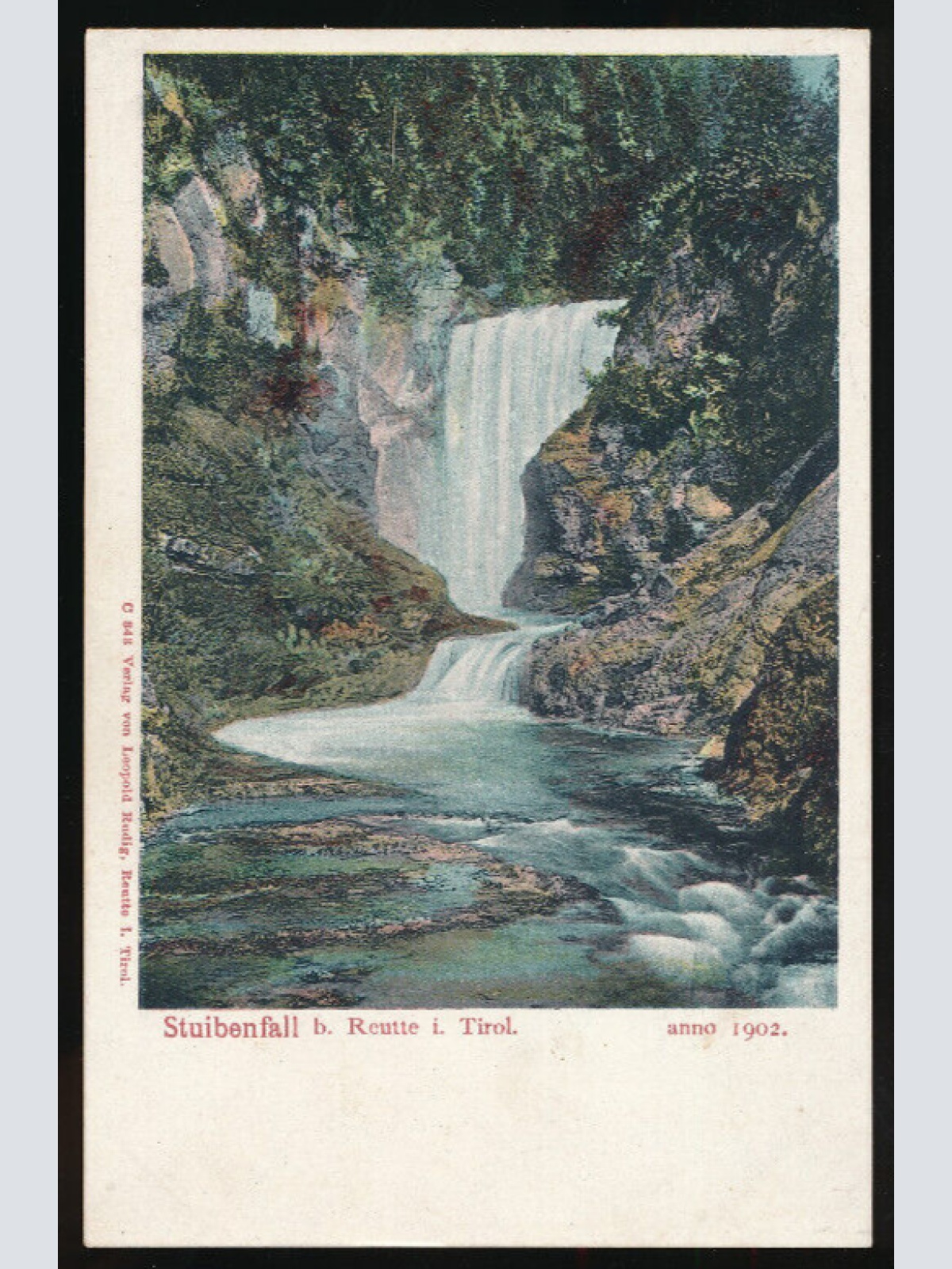 AK aus Reutte in Tirol Stubefall Wasserfall Tirol (2866)