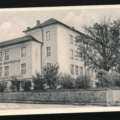 AK aus Mauerkirchen Volks und Hauptschule Oberösterreich (2802)