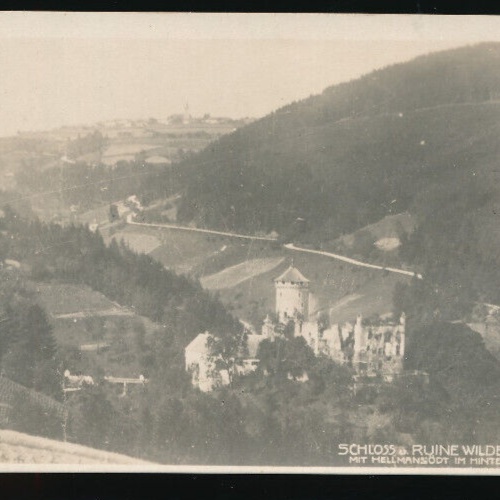 AK aus Hellmansödt mitSchloß - Ruine Wildberg Oberösterreich (2854)