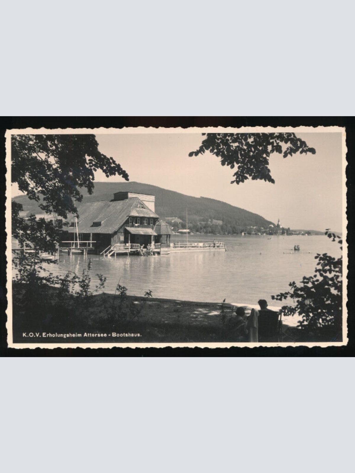 AK aus Attersee mit Bootshaus Oberösterreich (2936)