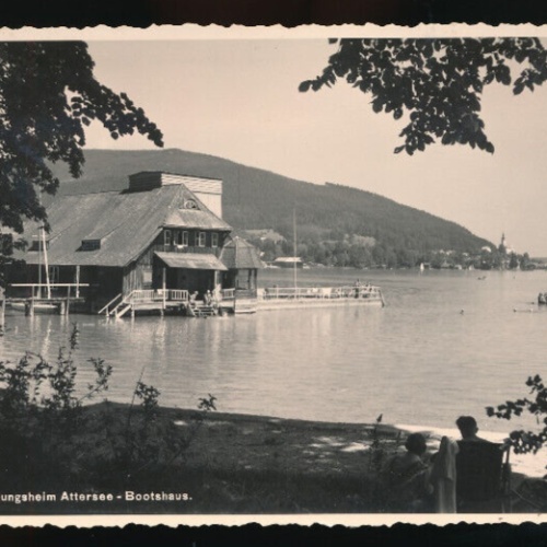 AK aus Attersee mit Bootshaus Oberösterreich (2936)