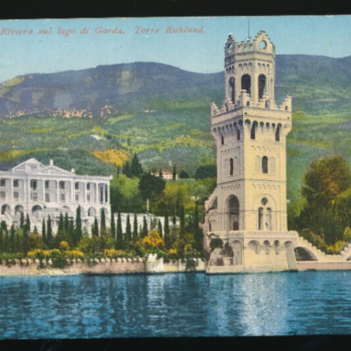 AK aus Gardone Riviera sul lago di Garda Torre Ruhland Italien (3261)