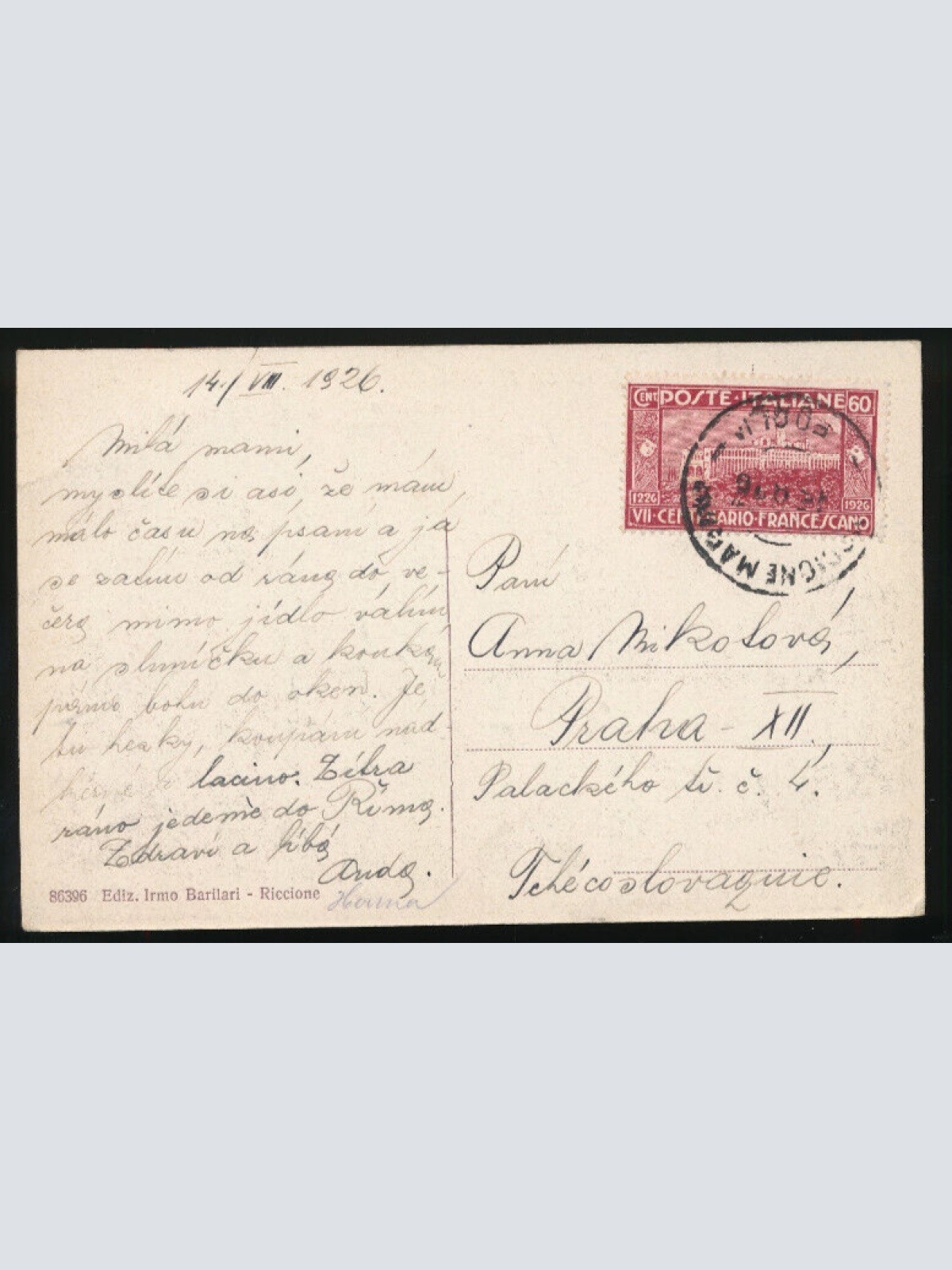 AK aus Riccione Porto Canale Italien (3050)