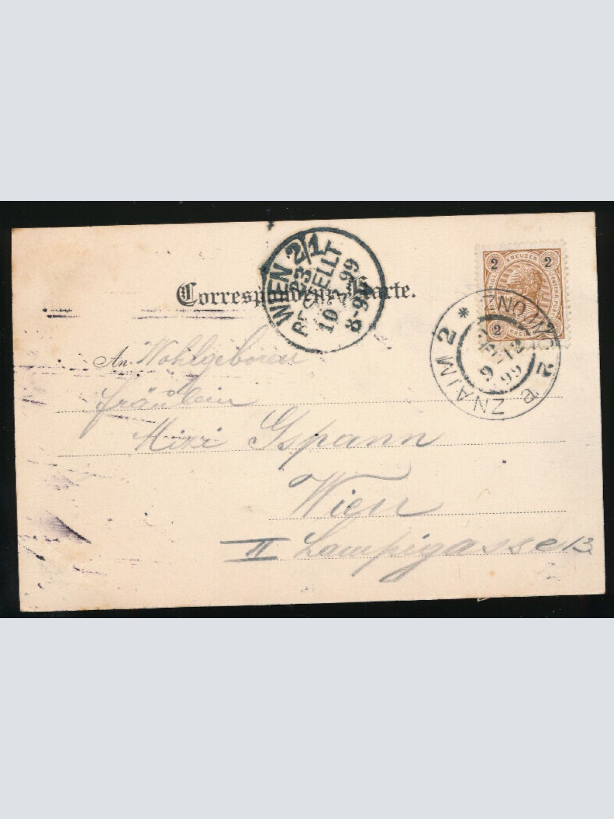 AK gruß aus Znaim unterer Platz Tschechoslowakei (2895)