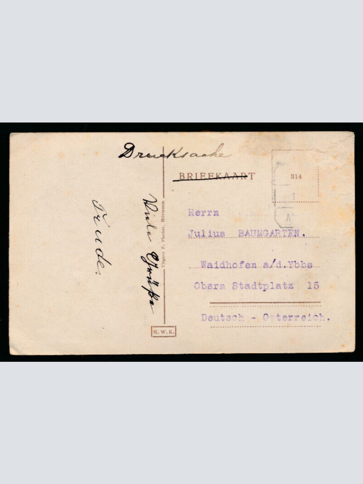 AK aus Hilversum Stationsplein mit Cafe Restaurant Volkuijl Niederlande (2706)