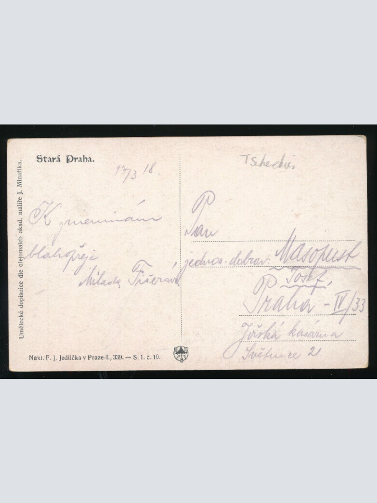 AK aus Podskalska trida k Vysehradu Tschechoslowakei (3231)