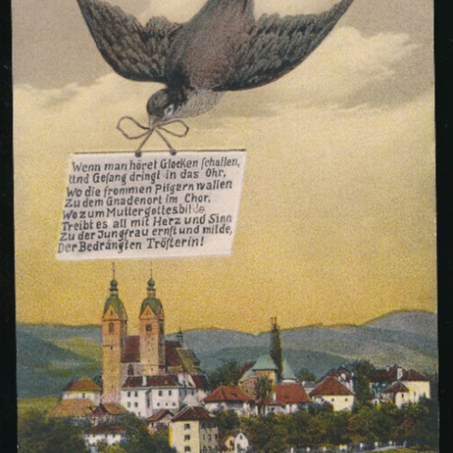 AK gruss aus Maria-Saal mit Schwalbe Kärnten (2603)