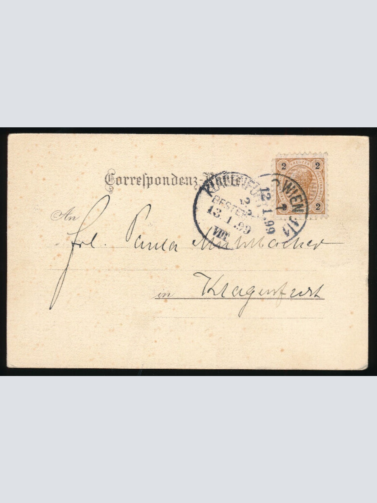 Litho - Karte gruss aus Wien Franzenring (3477)