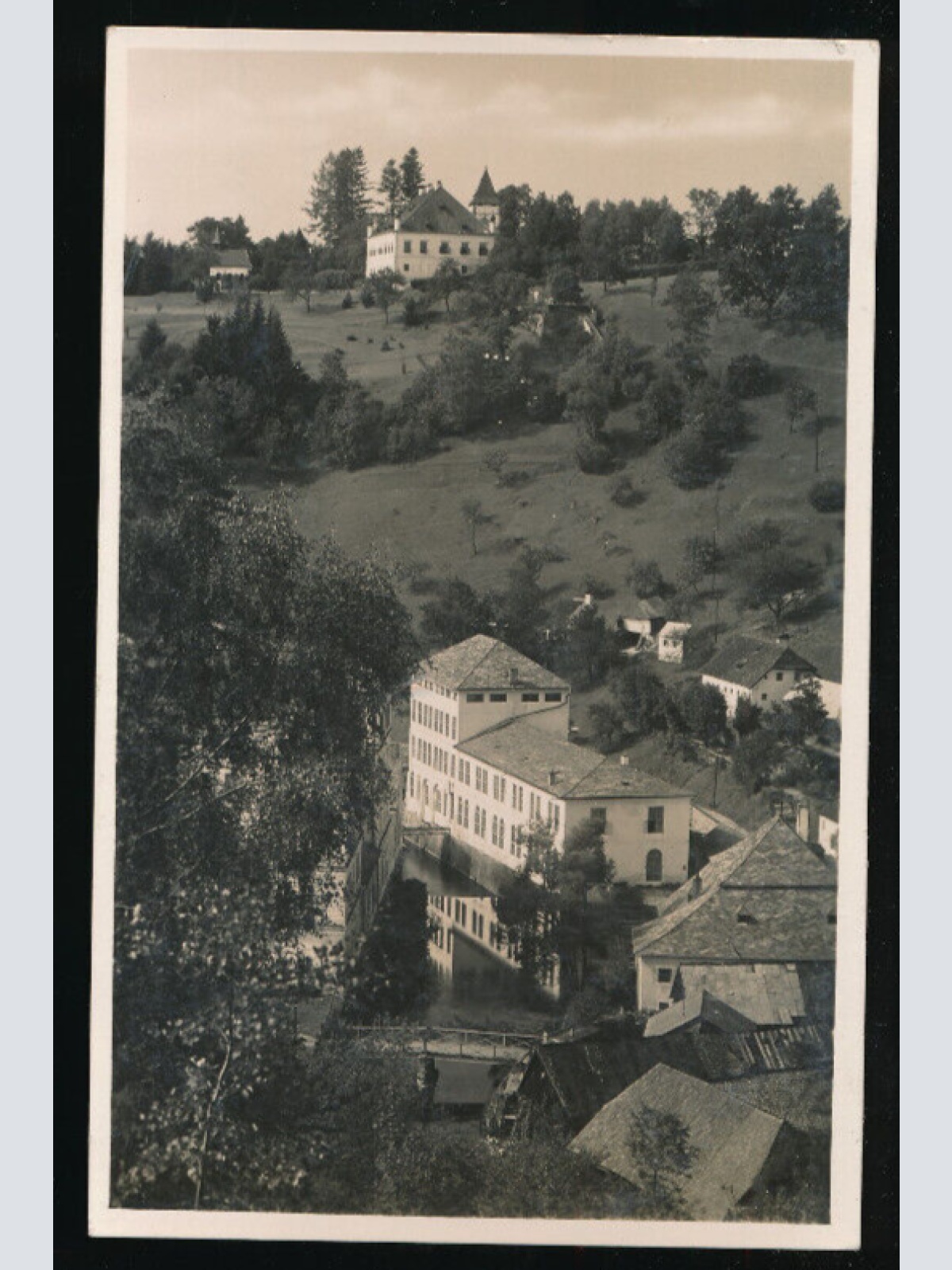 AK aus Helfenberg mit Fabrik und Schloss Oberösterreich (3416)