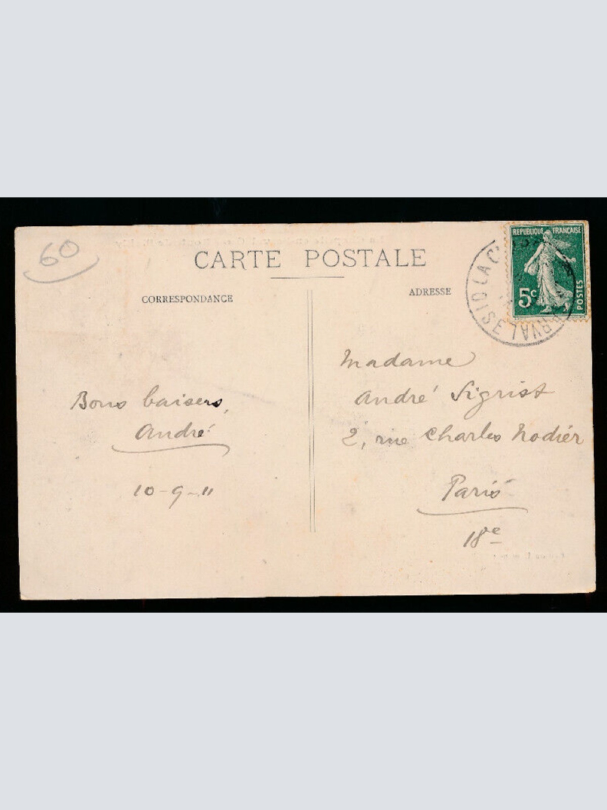 AK aus La Chapelle en Serval Bauern mit Schafen Bauernleben (3439)