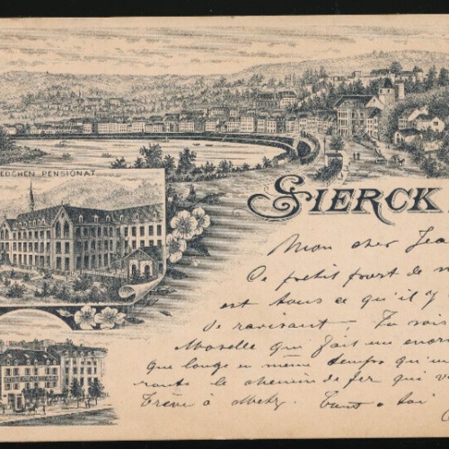 Litho - Karte aus Sierck Frankreich (3317)