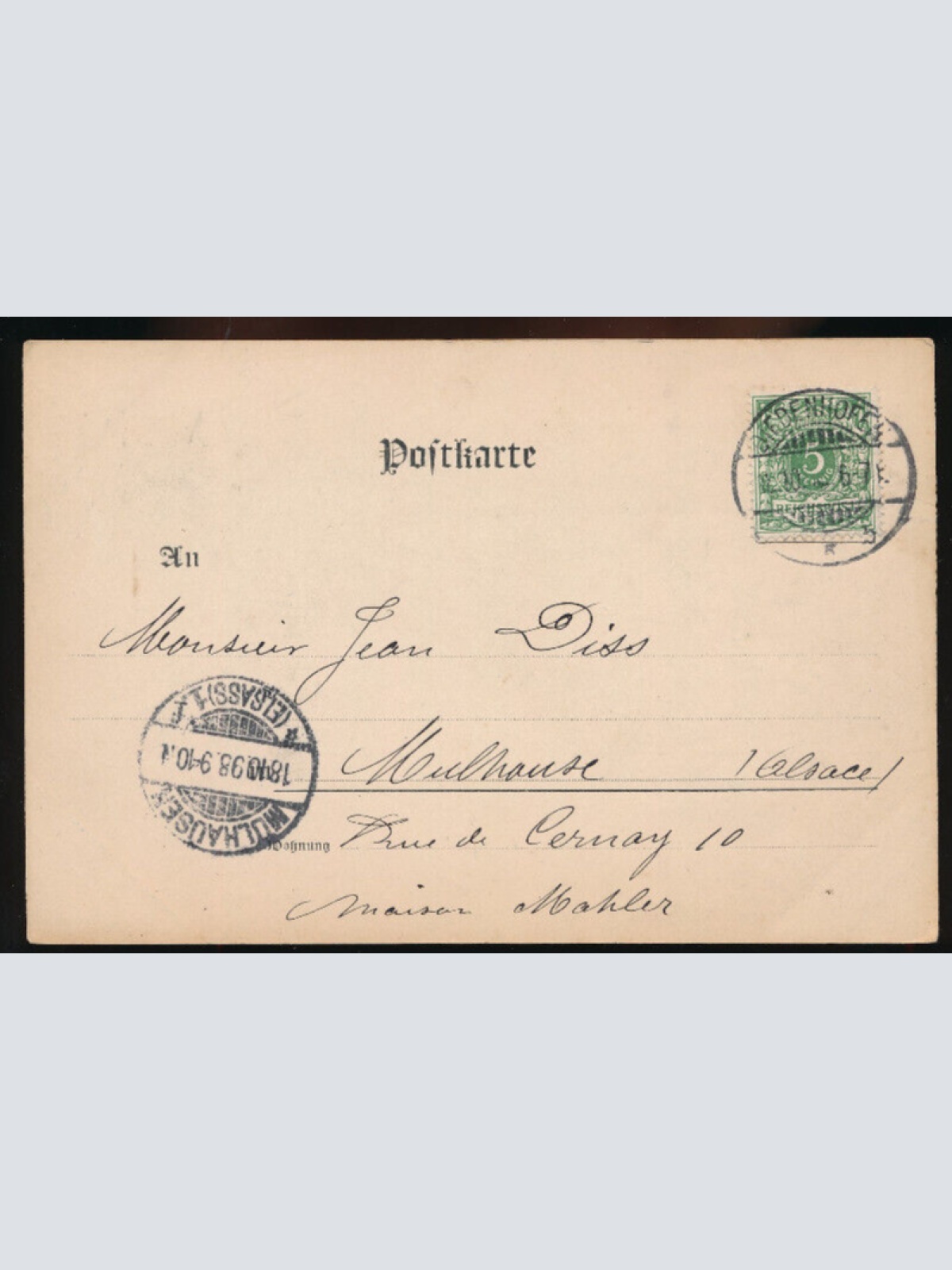 Litho - Karte aus Sierck Frankreich (3317)