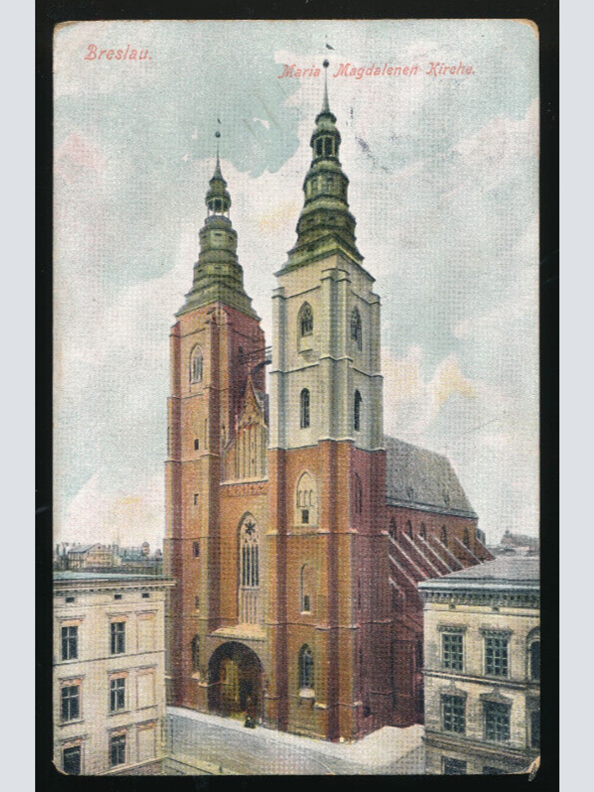AK aus Breslau mit Maria Magdalena Kirche Polen (3296)