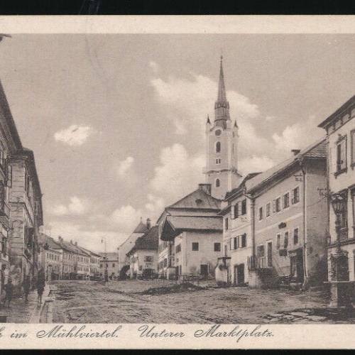 AK aus Rohrbach im Mühlviertel unterer Marktplatz Oberösterreich (3349)