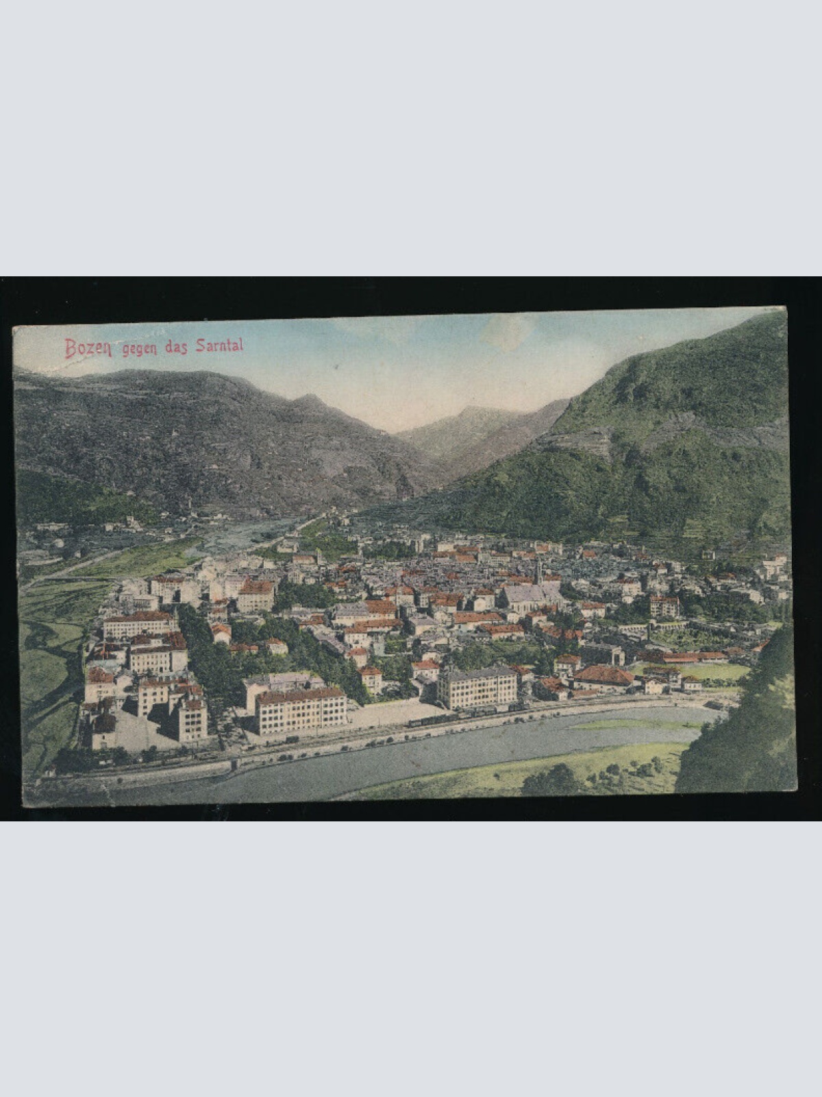 AK aus Bozen gegn das Sarntal Italien (3175)