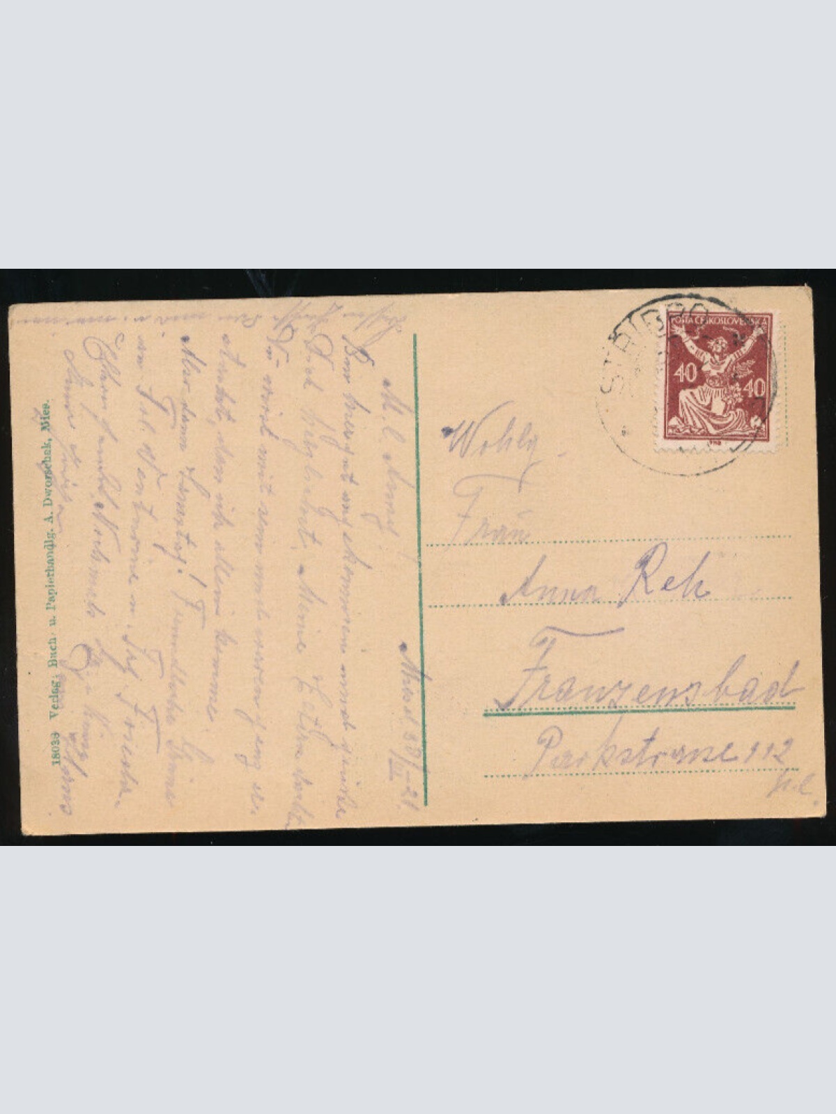 AK aus Mies in Böhmen Tschechoslowakei (3182)