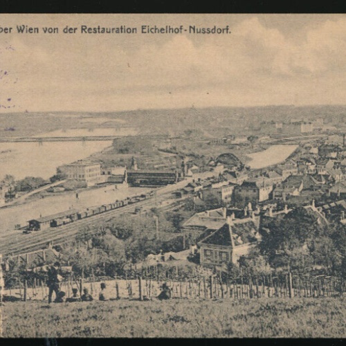 AK aus Wien aussicht von der Restauration Eichelhof - Nussdorf (3640)