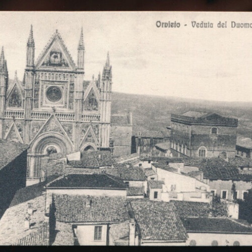 AK aus Orvieto Veduta del Duomo e Museo Italien (3190)