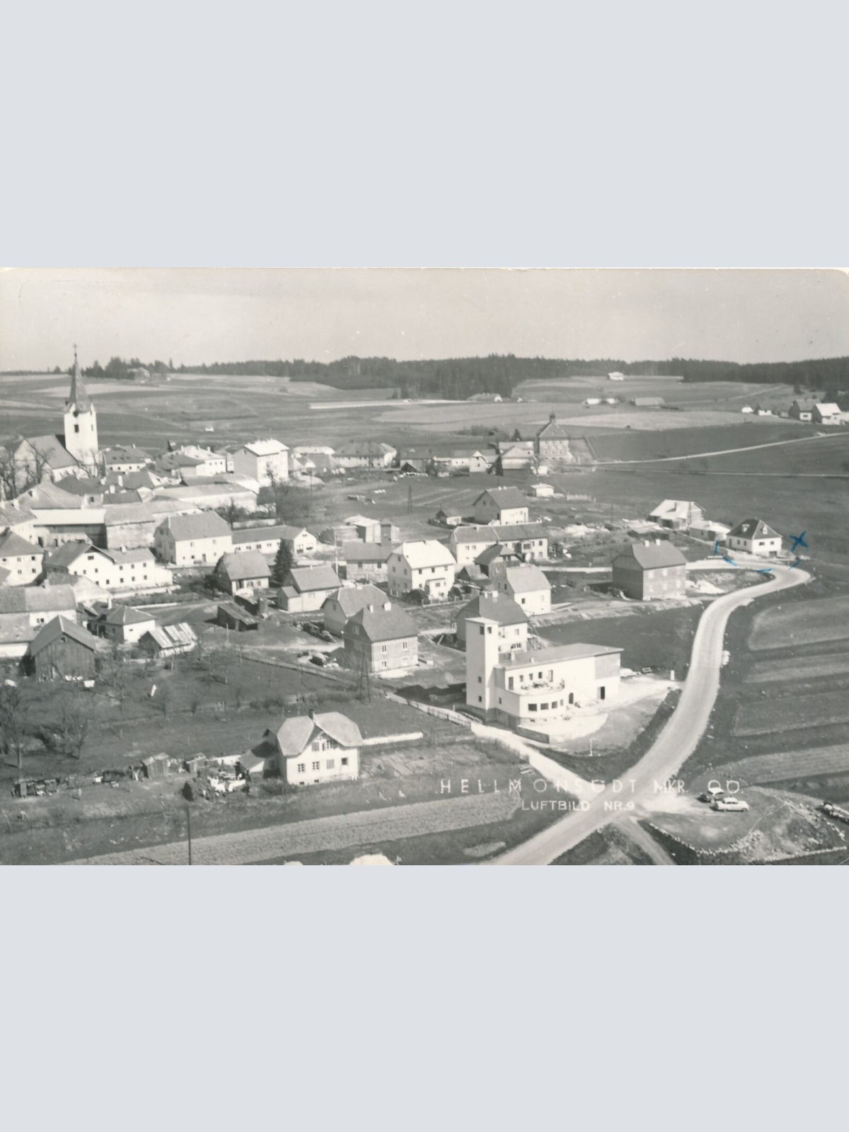 AK, Hellmonsödt, Luftbild Nr. 9, Oberösterreich (S304)