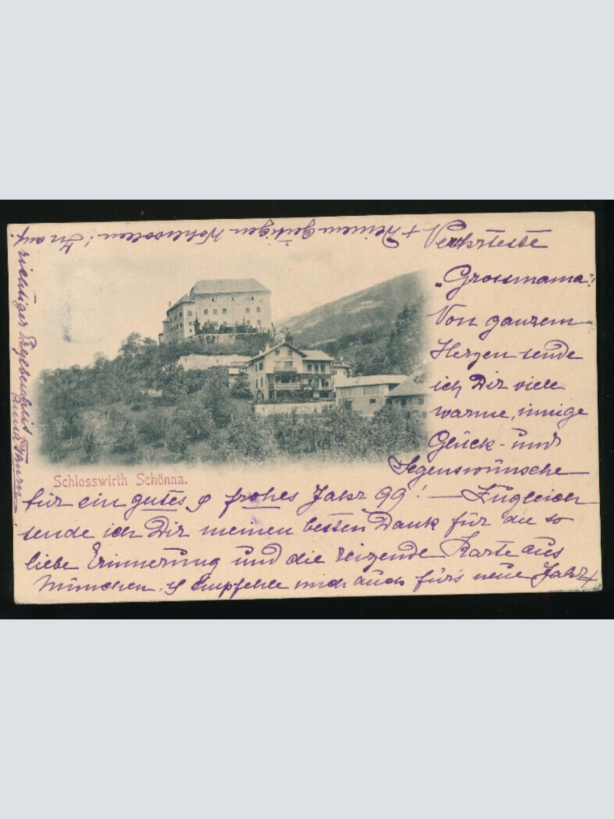 AK aus Schönna bei Meran mit Schloss Schönna Italien (2891)