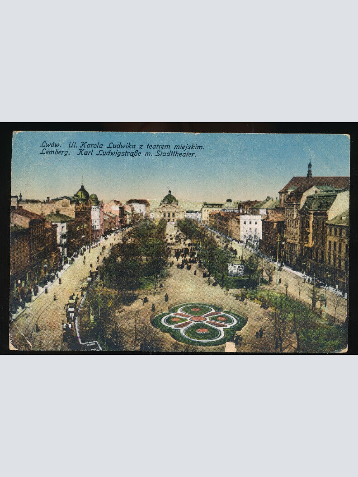 AK aus Lwow - Lemberg Karl Ludwigstraße mit Stadtteater Ukraine (3063)