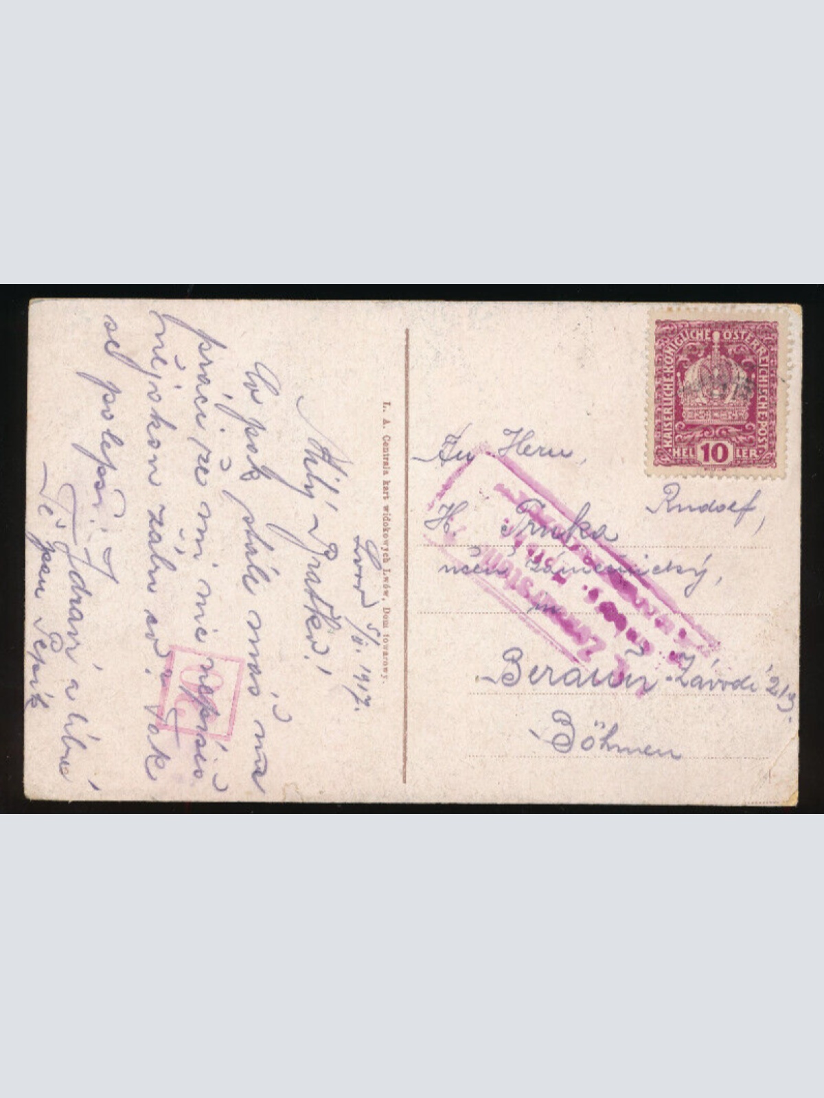 AK aus Lwow - Lemberg Karl Ludwigstraße mit Stadtteater Ukraine (3063)