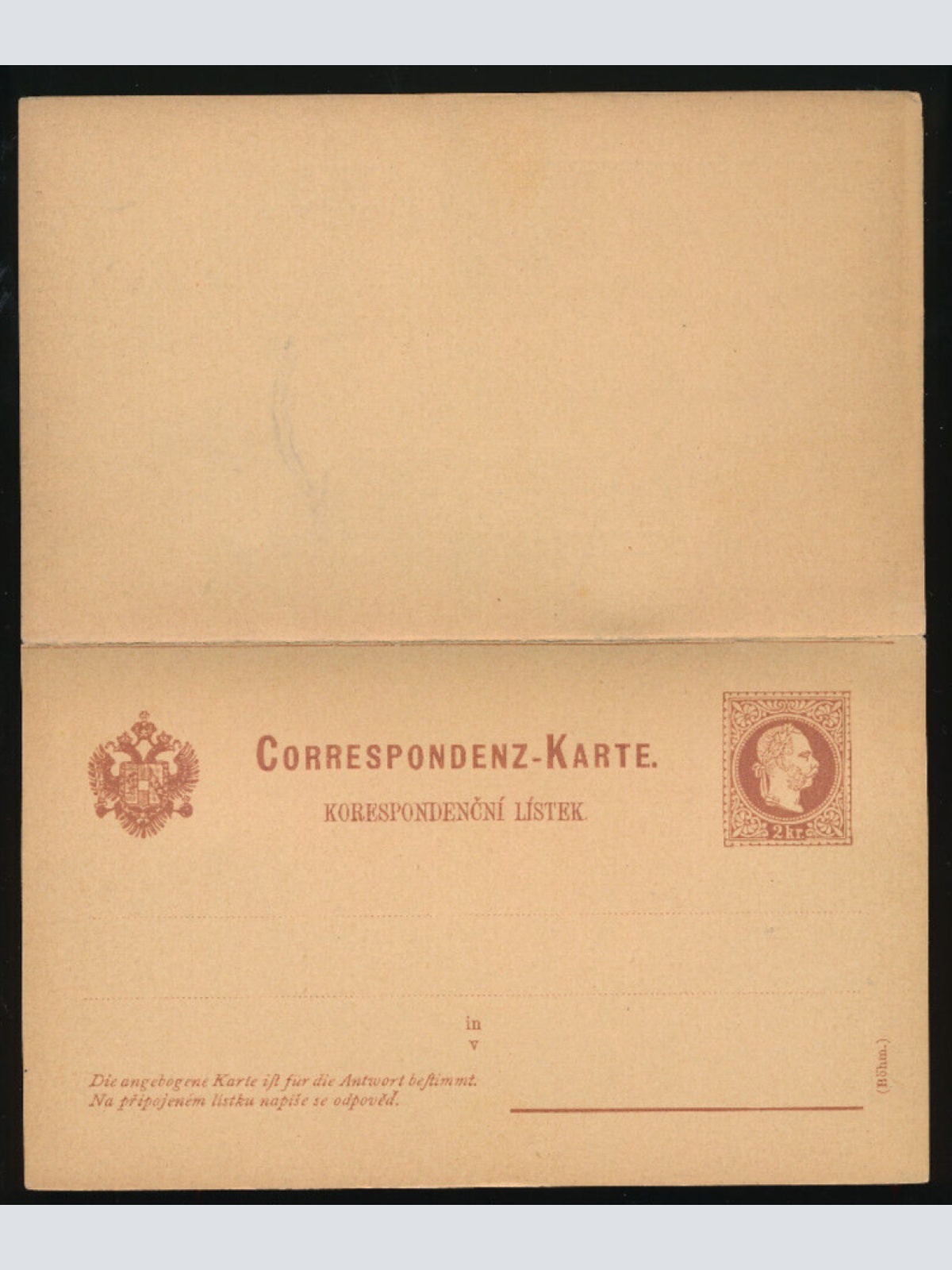 2 Kreuzer Ganzsachen - Karte + Antwortkarte ungebraucht (3533)