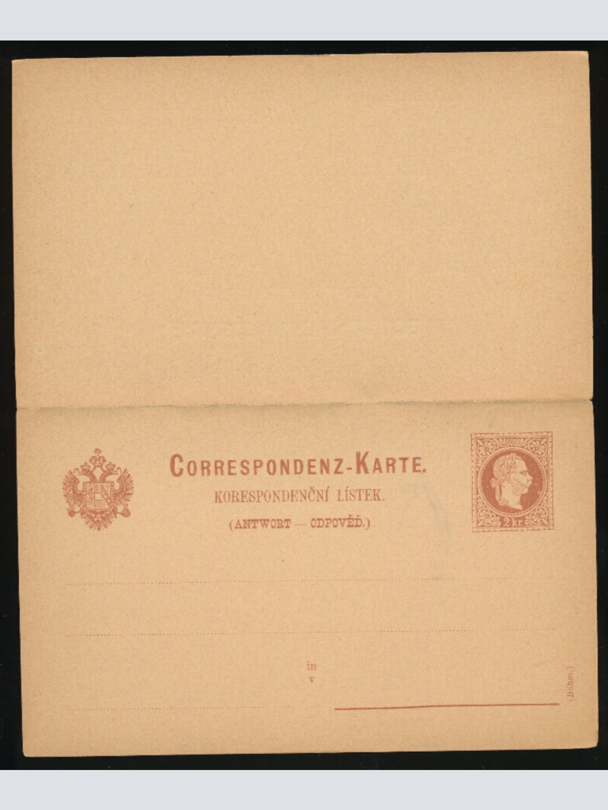 2 Kreuzer Ganzsachen - Karte + Antwortkarte ungebraucht (3533)