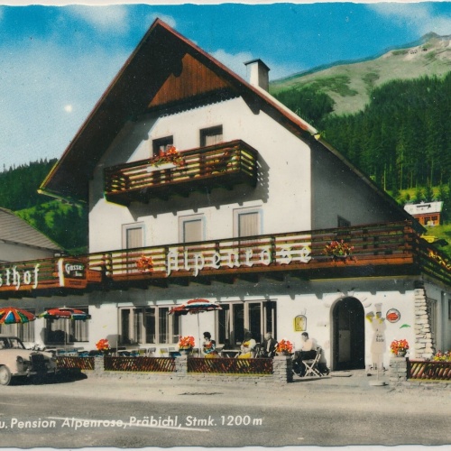 AK, Gasthof u. Pension Alpenrose, Präbichl, Steiermark (S363)