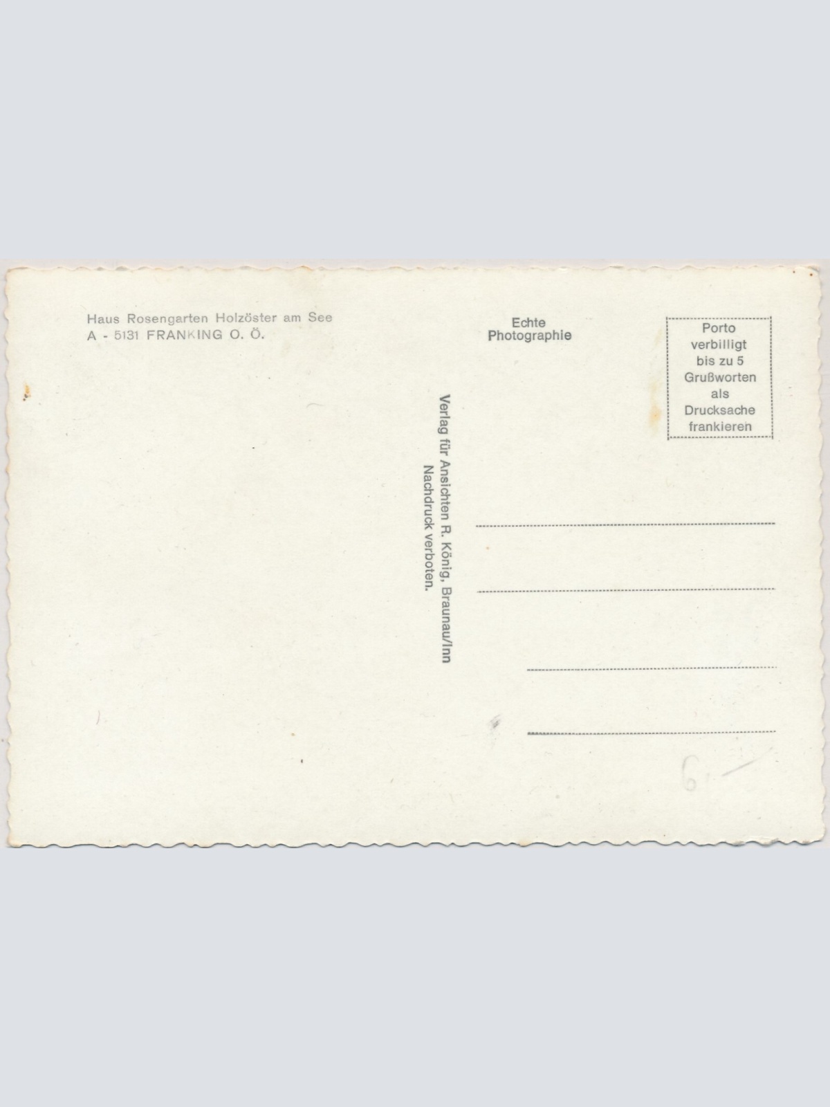 AK, Haus Rosengarten, Holzöster am See, Oberösterreich (S364)
