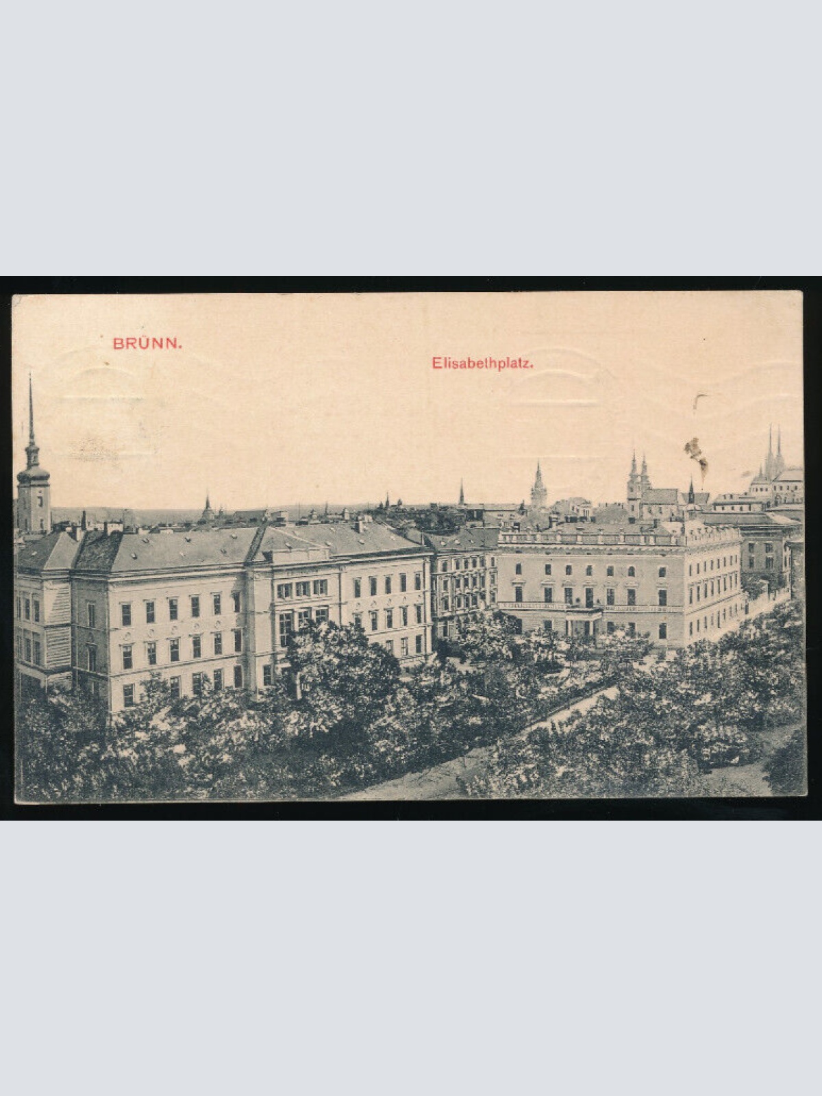 AK aus Brünn Elisabethplatz Tschechoslowakei (3474)