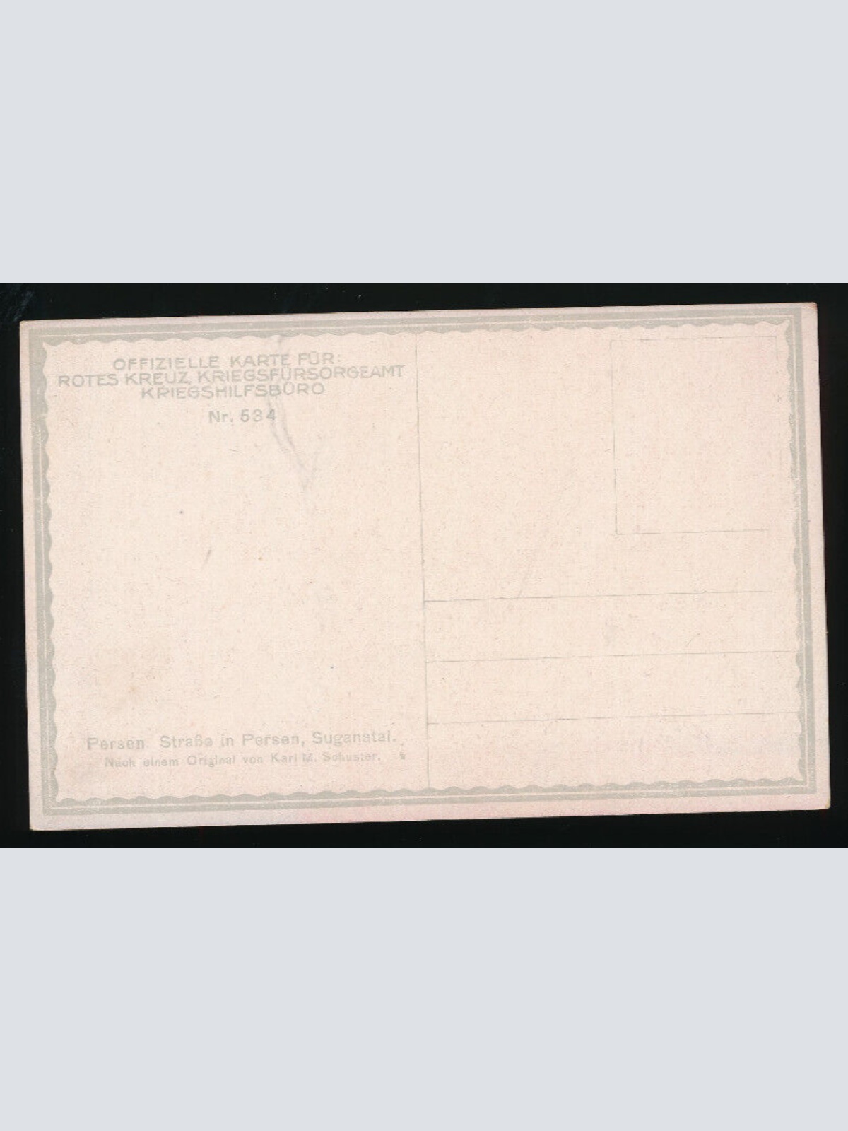 AK aus Persen Strasse in Persen Suganatal Rot-Kreuz Karte Nr.534 Italien (3552)