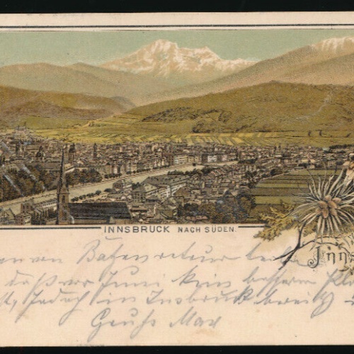 Litho - Karte gruss aus Innsbruck Tirol (3670)
