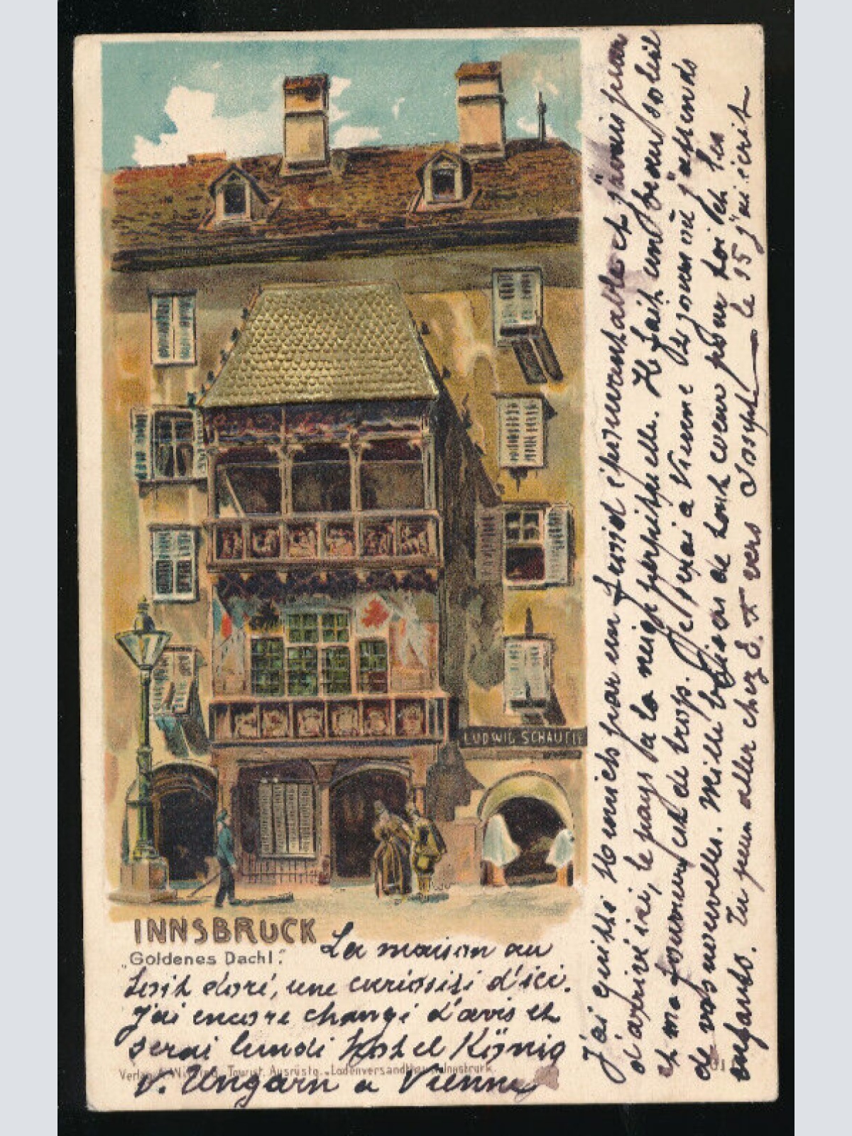 Präge - Karte gruss aus Innsbruck Tirol (3662)