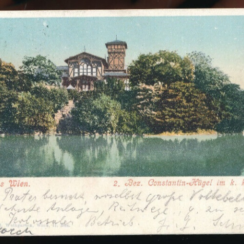 AK aus Wien K.K. Prater mit Konstantinhügel (3655)