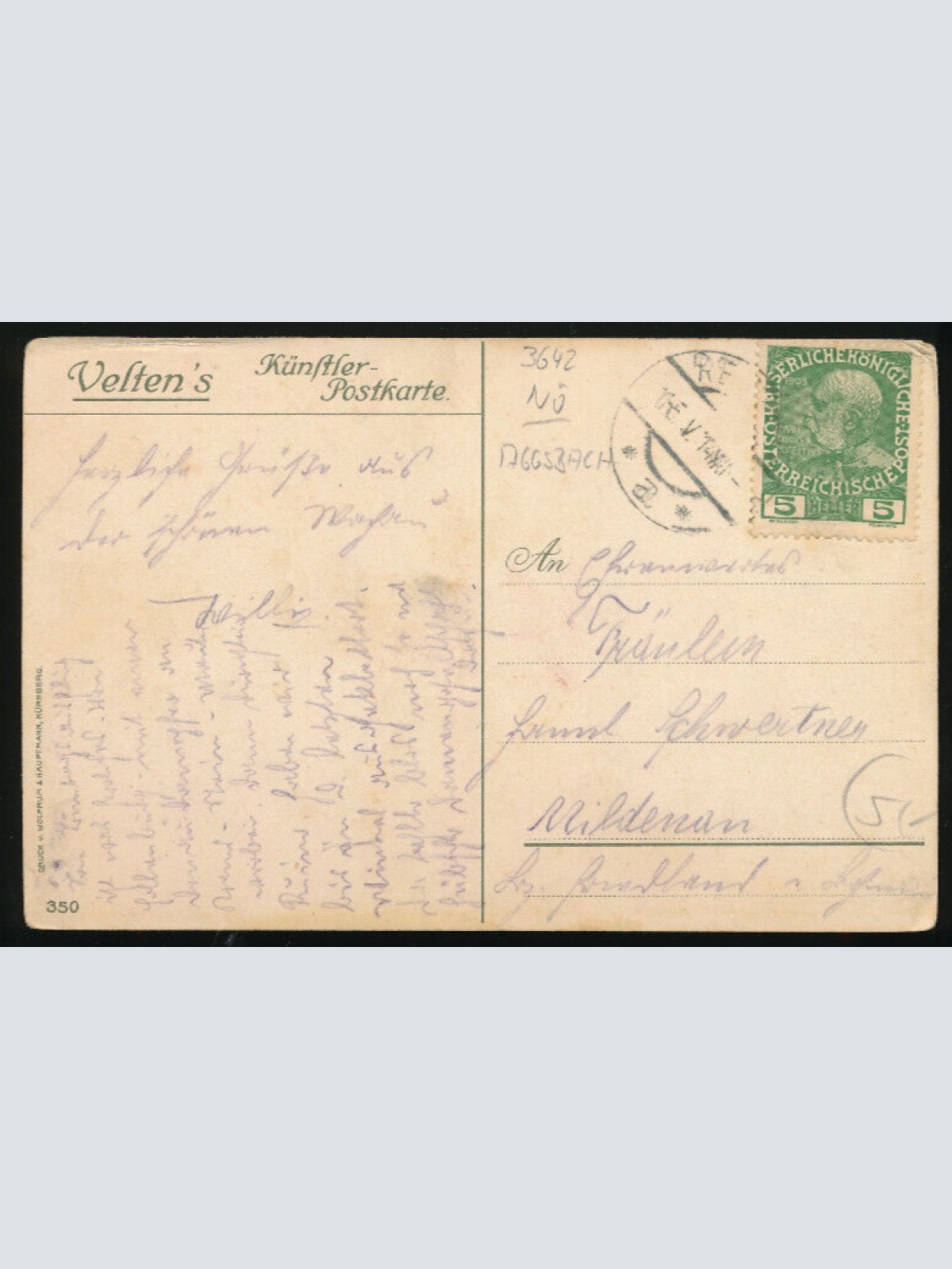 Künstler - Karte aus Aggstein die Burg Aggstein Niederösterreich (3660)