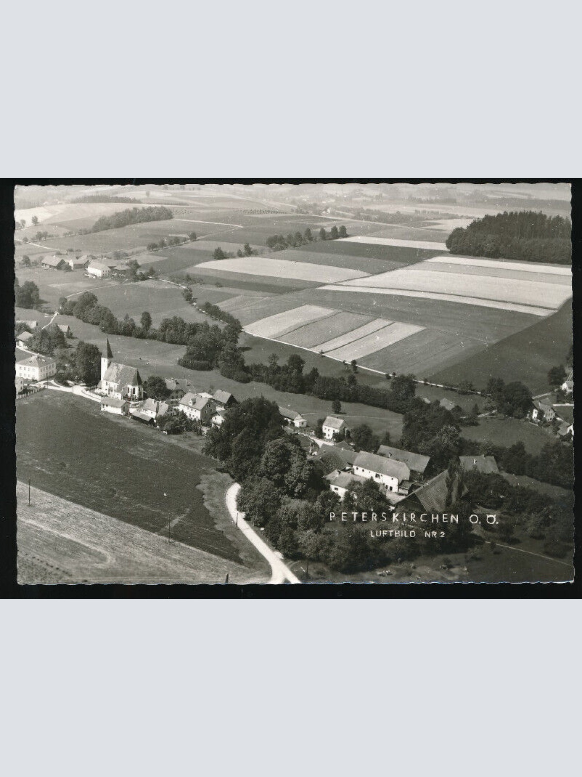 AK aus Peterskirchen Luftbild Nr.2 Oberösterreich (3680)