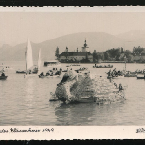 AK aus Gmunden Blumenkorso 1949 Oberösterreich (3393)