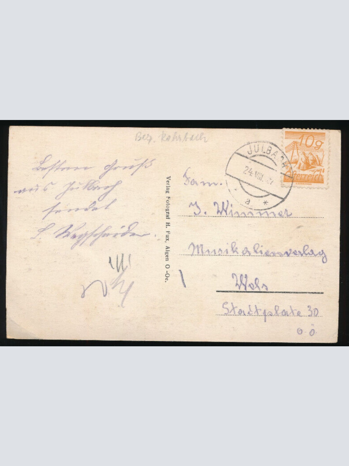 AK aus Julbach Oberösterreich (3422)