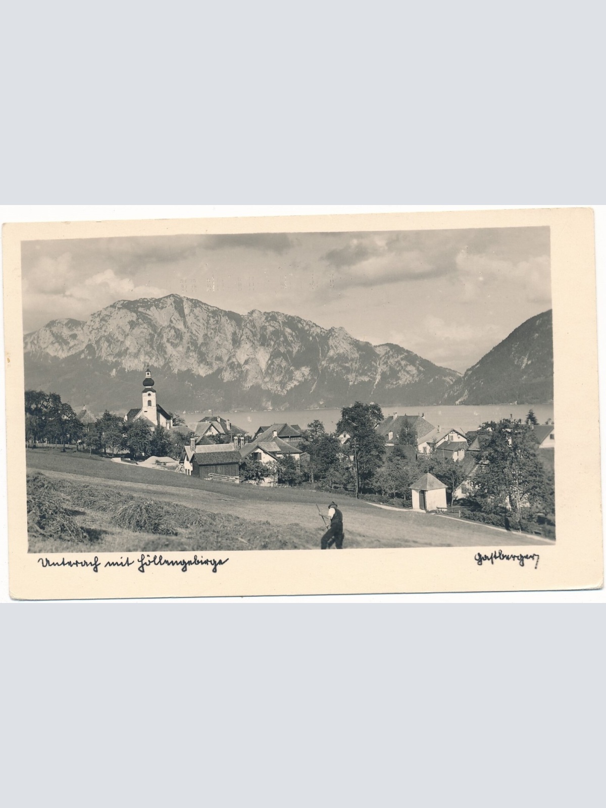 AK, Unterach mit Höllengebirge, Oberösterreich,  Österreich (S269)