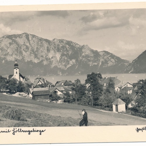 AK, Unterach mit Höllengebirge, Oberösterreich,  Österreich (S269)